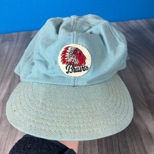 Atlanta Braves Hat Vintage Baseball Cap Men's Adjustable Blue‎ Green Underbrim